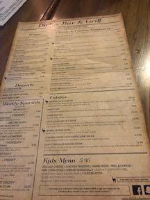 Menu back