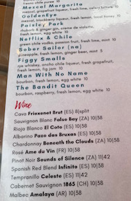 wine menu