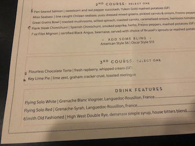 menu a