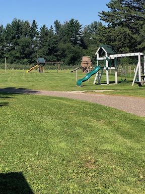 Swing set and playground