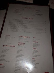 beverage menu