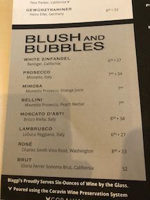 bubbly menu