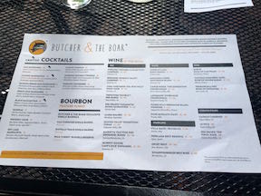 general drinks menu