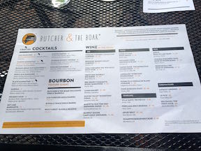 wine menu
