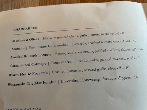 shareables app menu