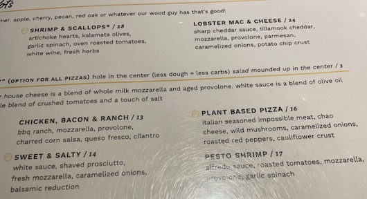 Pizza menu 2