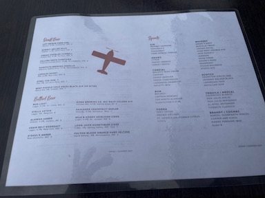 drinks menu