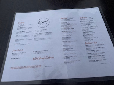 wine menu